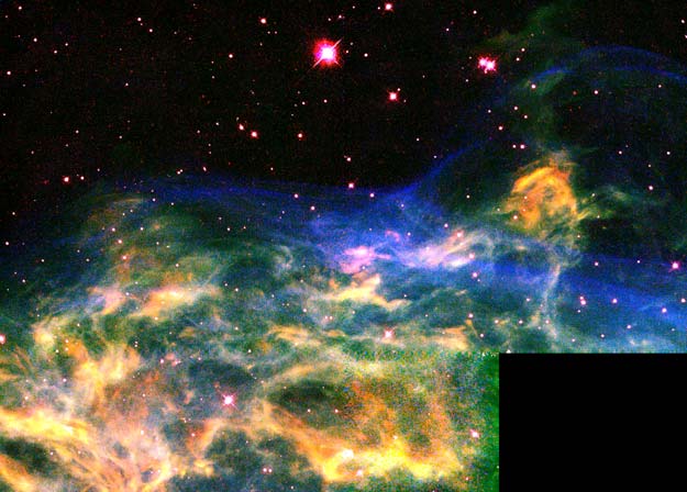 At the Edge of the Crescent Nebula