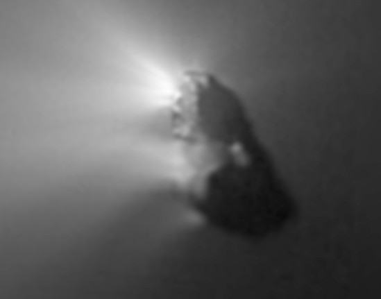 Halley's Nucleus: An Orbiting Iceberg