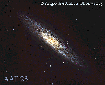 Spiral Galaxy NGC 253 Almost Sideways
Credit: