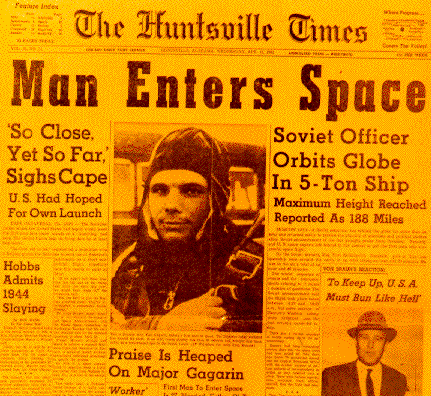 Man Enters Space